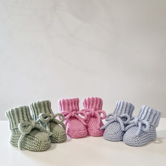 Adīti merino vilnas zābaciņi